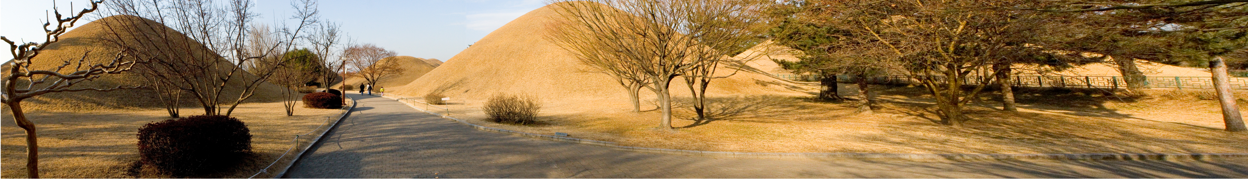 Kyongju burial mounds panoramic no.1