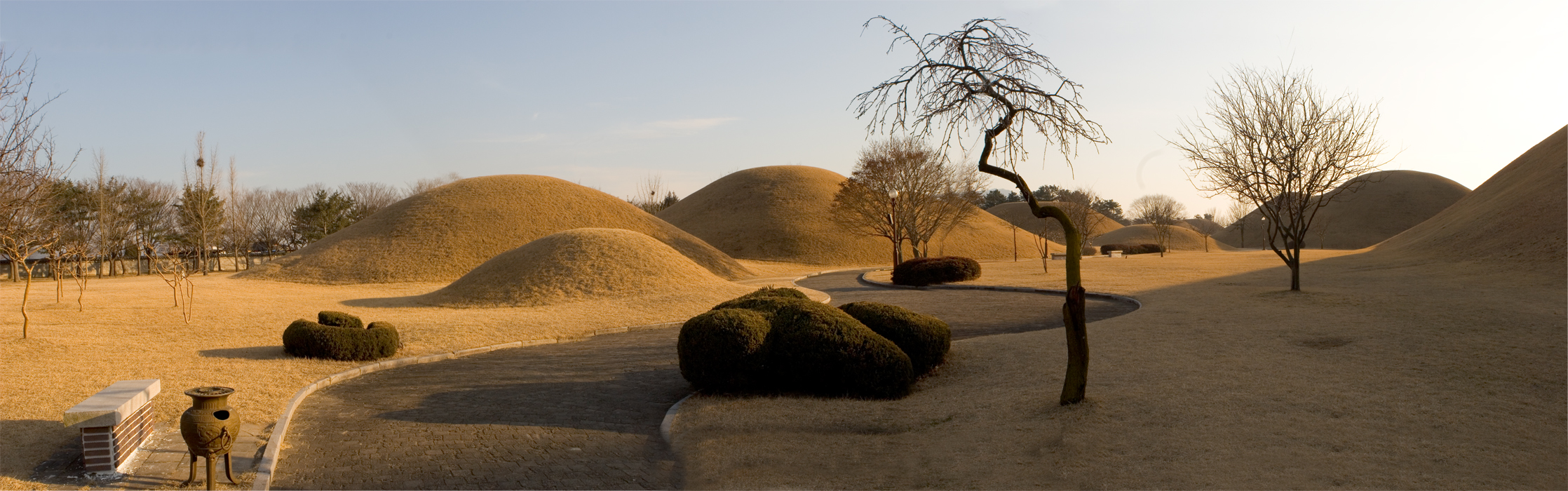 Kyongju panoramic burial mounds