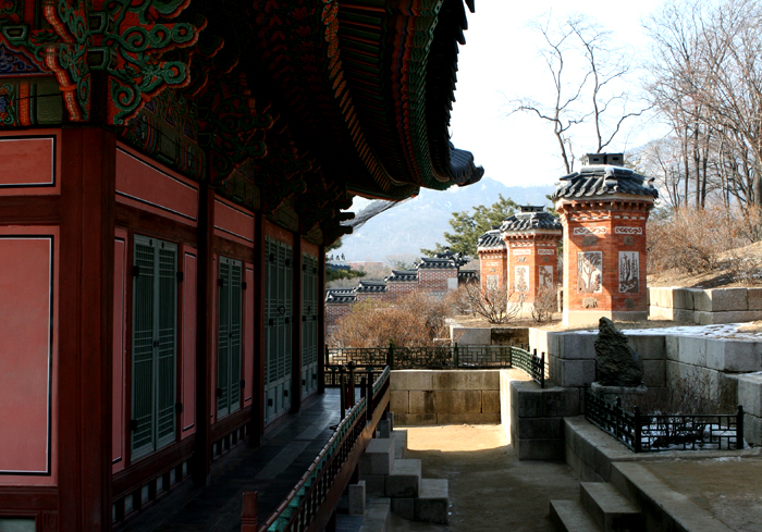 Palace buildings looking west
