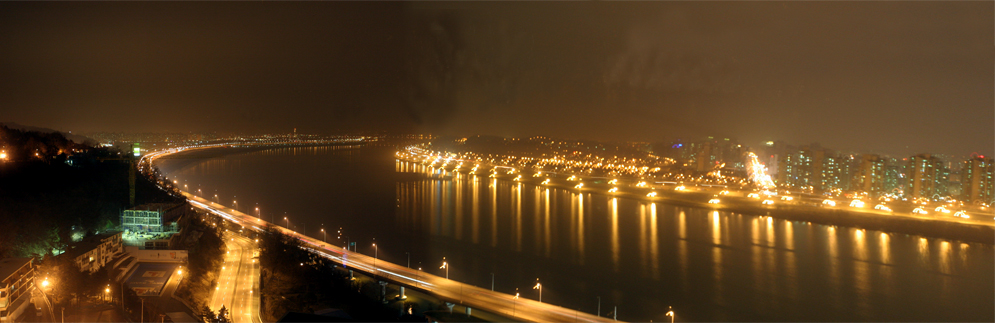 Looking west from the sheridan at night