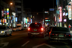 Cool Neon sign in Sokcho - pink one on the right