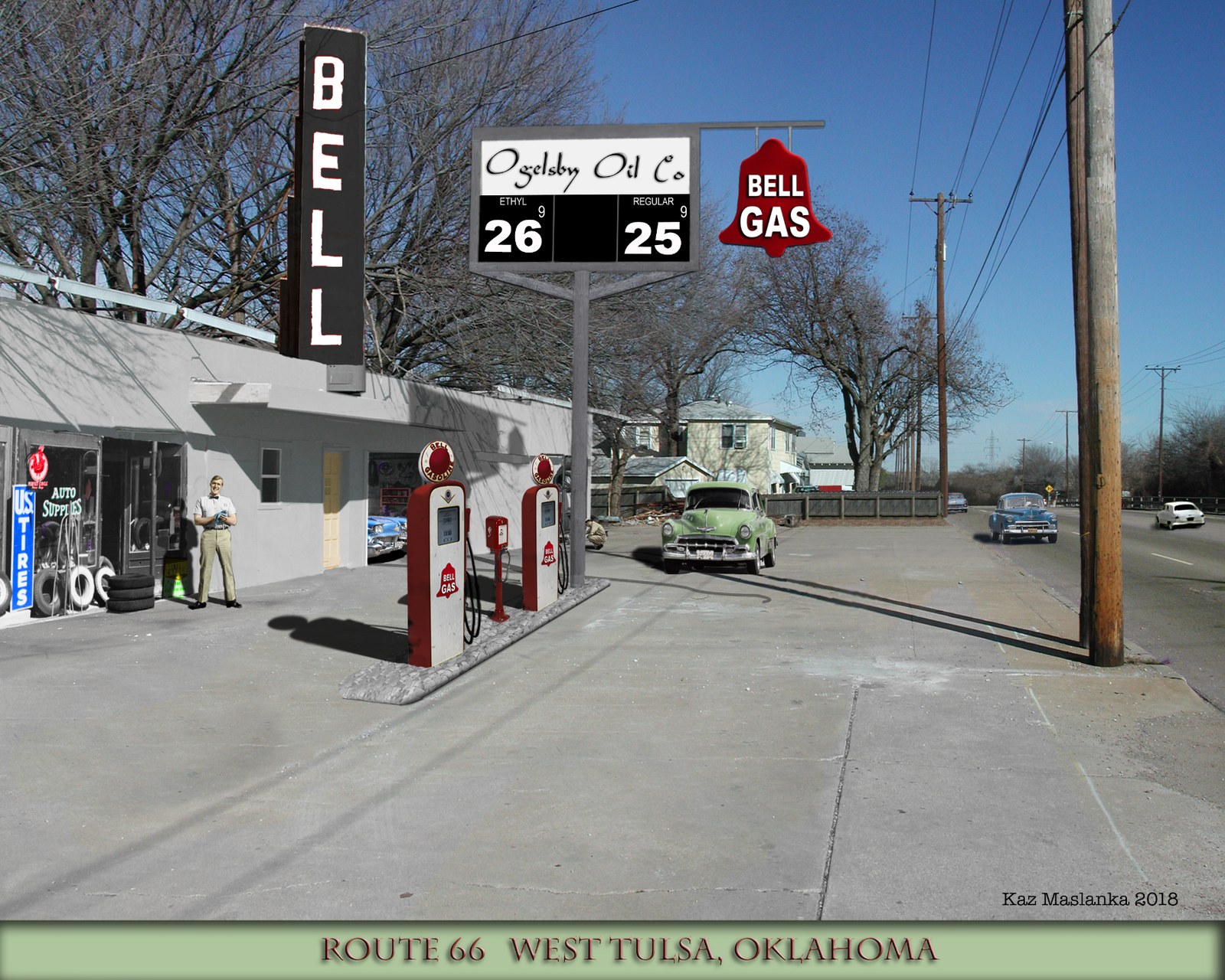 West Tulsa Bell Gas Station, Route 66