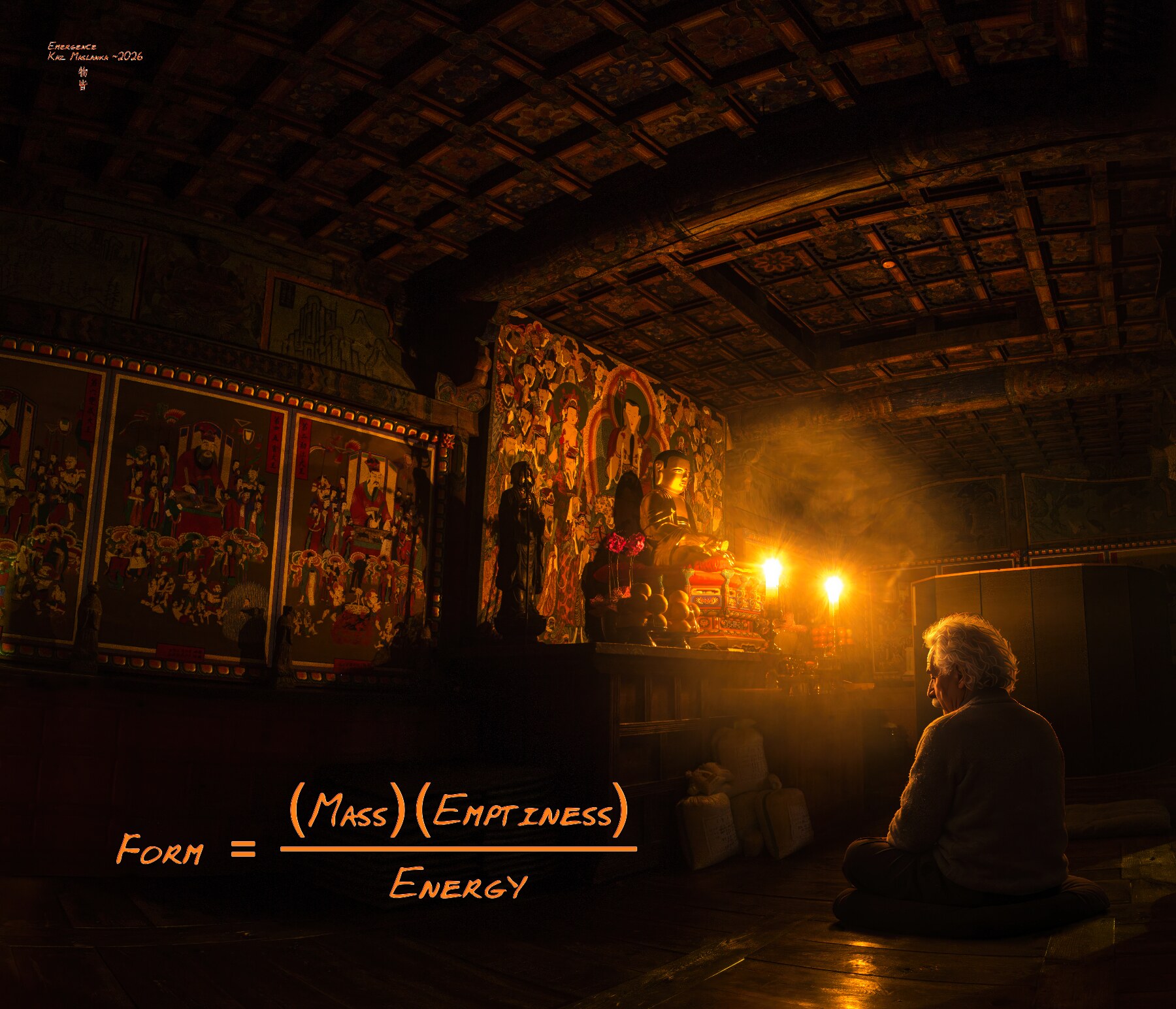 Emergence, 2026 — Form = ((Mass)(Emptiness)) / Energy