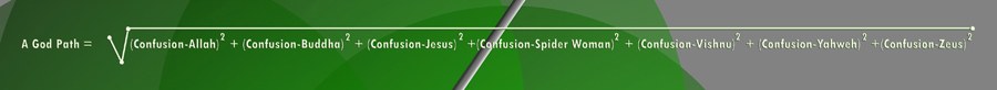 Detail of A God Path showing the seven-term distance formula